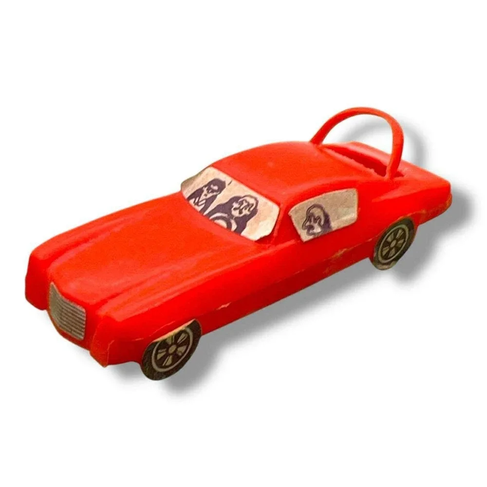 Vintage Red Plastic Toy Car with Driver Decals‎